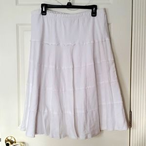Context | White Linen Ruffled Skirt